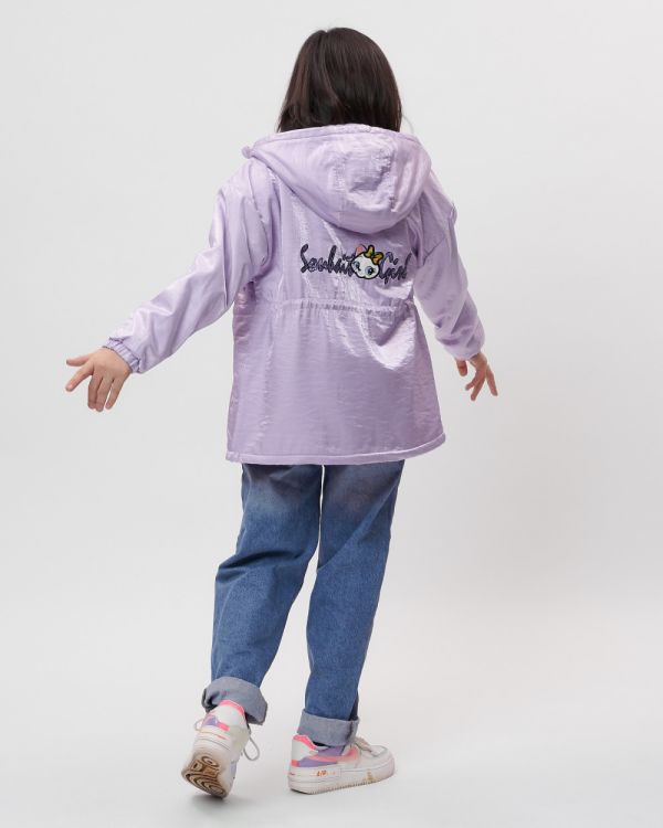 Purple demi-season jacket for girls 22001F